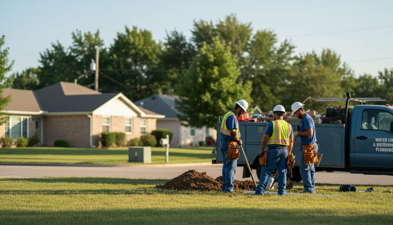 Residential water line and bathroom plumbing service in Hillsdale, PA